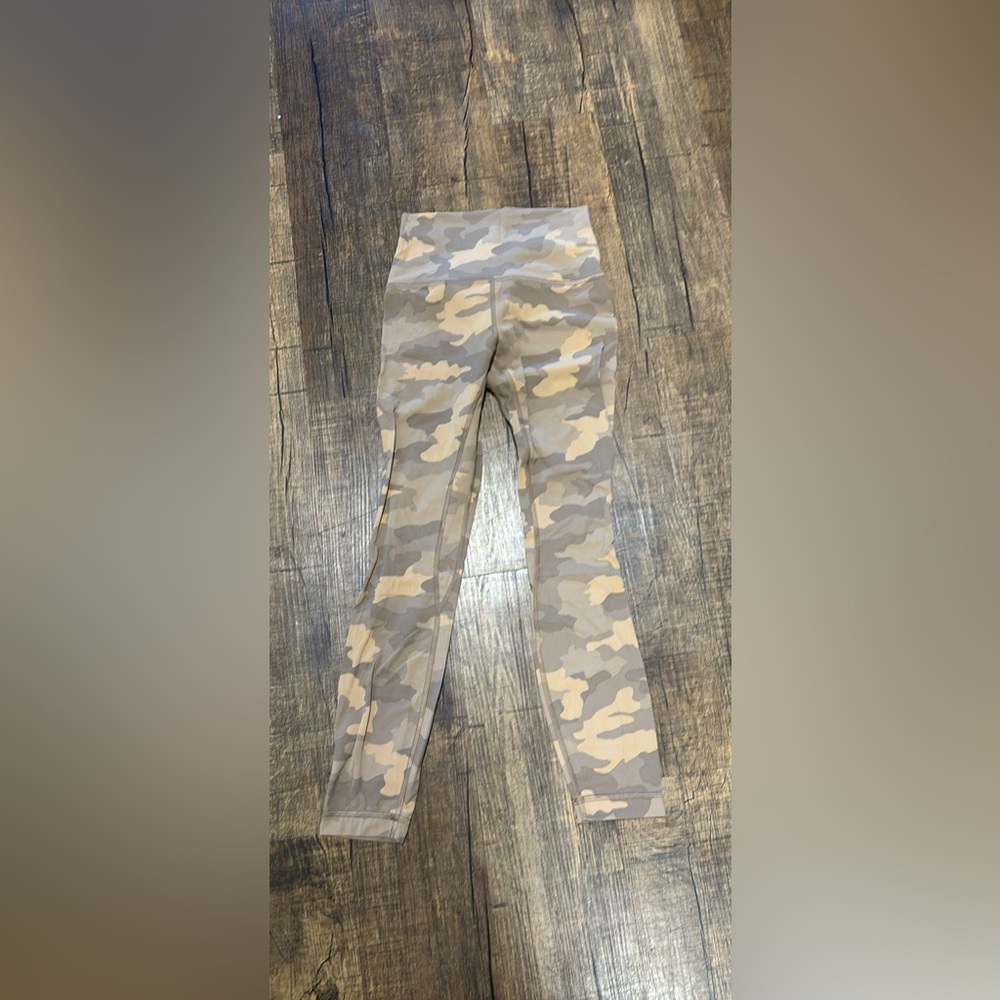 Lululemon Athletica Camouflage Leggings - Gray and Tan